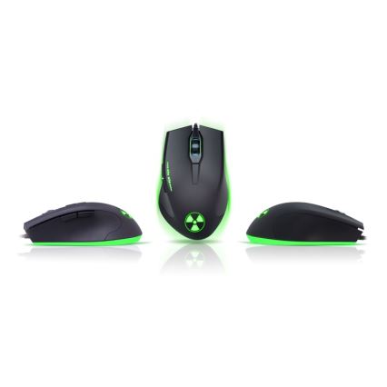 CONNECT IT CI-1128 - LED gaming mus med sladd 1000/1200/1600/3200 DPI svart
