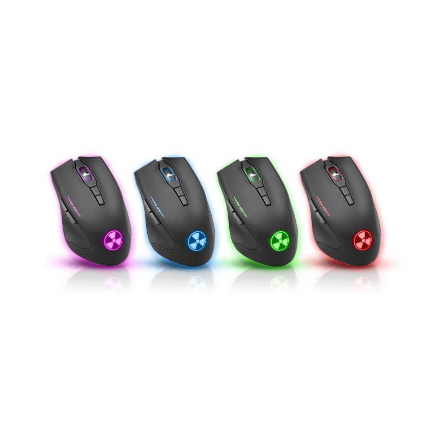 CONNECT IT CI-1128 - LED gaming mus med sladd 1000/1200/1600/3200 DPI svart