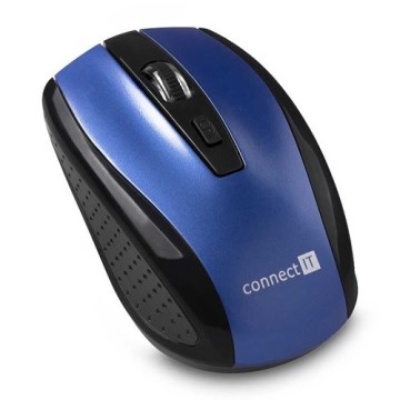 CONNECT IT CI-1225 - Trådlös mus 800/1200/1600 DPI 2xAAA svart/blå