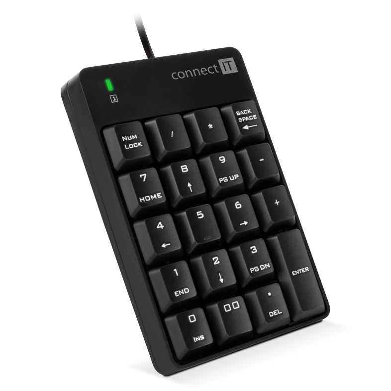 CONNECT IT CKB-0060-BK - Nummer tangentbord med sladd svart