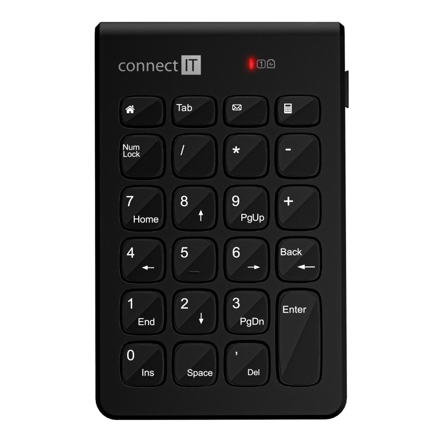 CONNECT IT CKB-0062-BK - Trådlös nummertangentbord 1xAAA svart