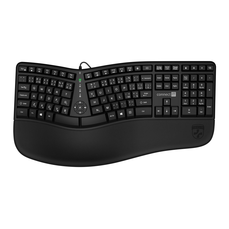 CONNECT IT CKB-2800-CS - Ergonomisk trådlöst tangentbord med lokalisering CZ/SK svart