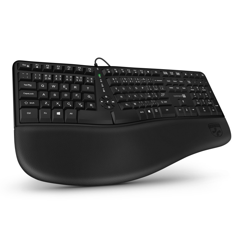 CONNECT IT CKB-2800-CS - Ergonomisk trådlöst tangentbord med lokalisering CZ/SK svart