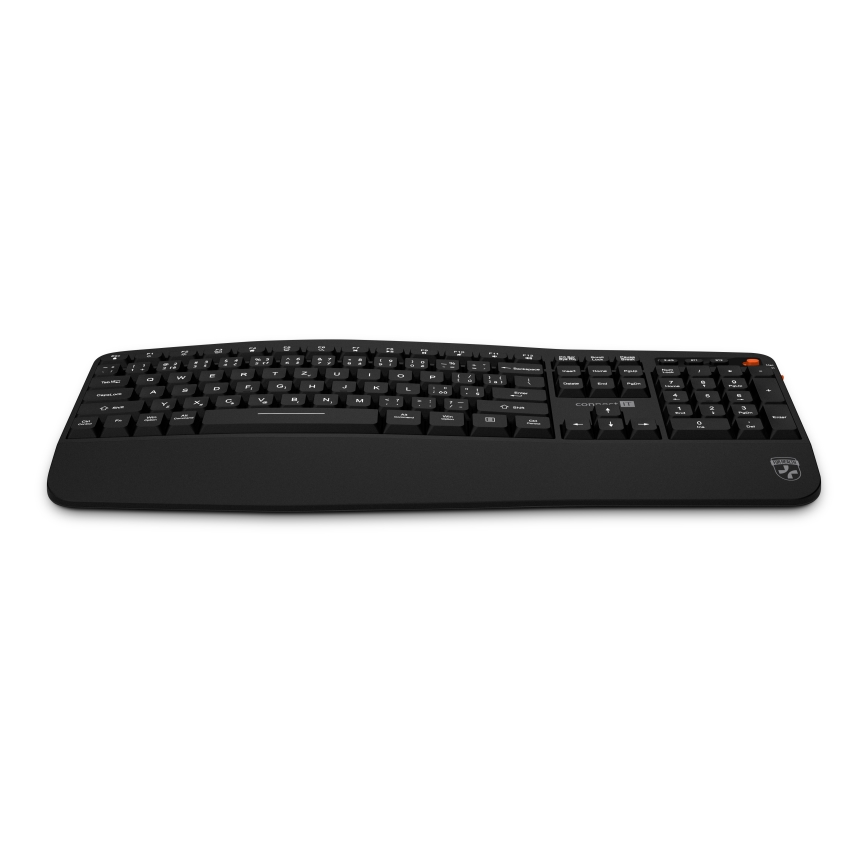 CONNECT IT CKM-6010-CS - Ergonomisk trådlöst tangentbord och mus 800/1200/1600/2400 DPI med lokalisering CZ/SK 1xAA + 2xAAA svart
