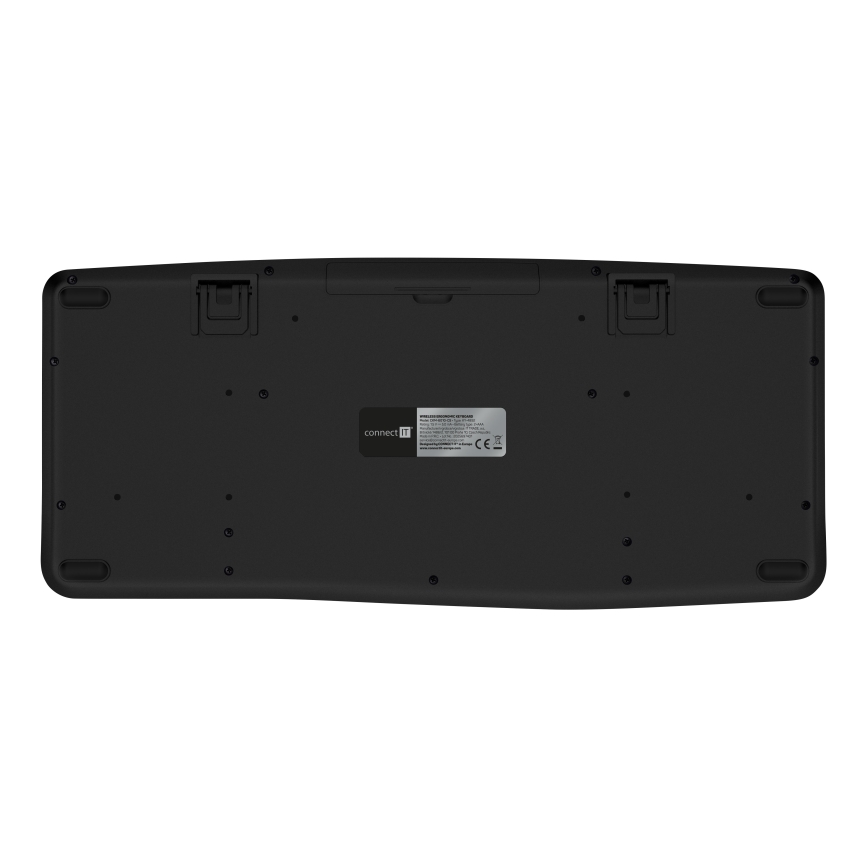 CONNECT IT CKM-6010-CS - Ergonomisk trådlöst tangentbord och mus 800/1200/1600/2400 DPI med lokalisering CZ/SK 1xAA + 2xAAA svart