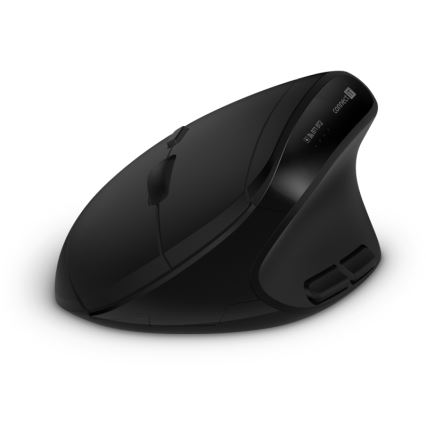 CONNECT IT CKM-6010-CS - Ergonomisk trådlöst tangentbord och mus 800/1200/1600/2400 DPI med lokalisering CZ/SK 1xAA + 2xAAA svart