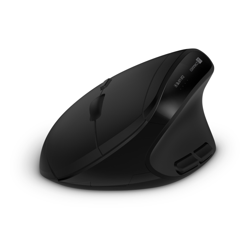 CONNECT IT CKM-6010-CS - Ergonomisk trådlöst tangentbord och mus 800/1200/1600/2400 DPI med lokalisering CZ/SK 1xAA + 2xAAA svart