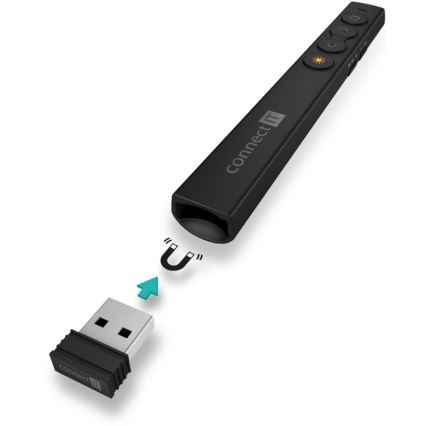 CONNECT IT CLP-2050-BK - Trådlös presentatör med laserpekare 1xAAA