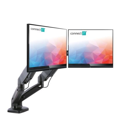 CONNECT IT CMF-3207-BK - Universalhållare för två bildskärmar 13-27” svart