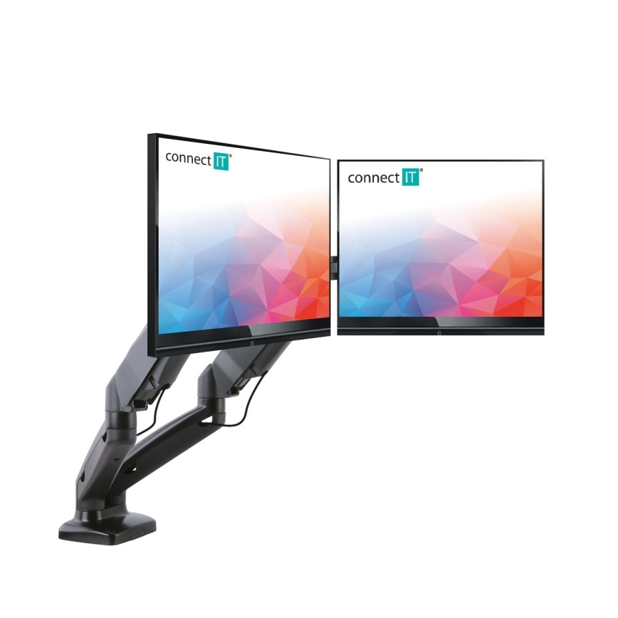 CONNECT IT CMF-3207-BK - Universalhållare för två bildskärmar 13-27” svart
