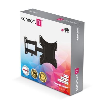CONNECT IT CMH-2012-BK - Vägghållare för TV 13-37” svart
