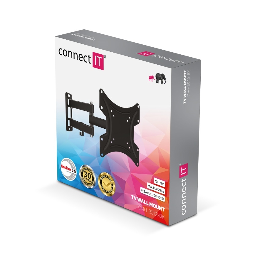 CONNECT IT CMH-2012-BK - Vägghållare för TV 13-37” svart