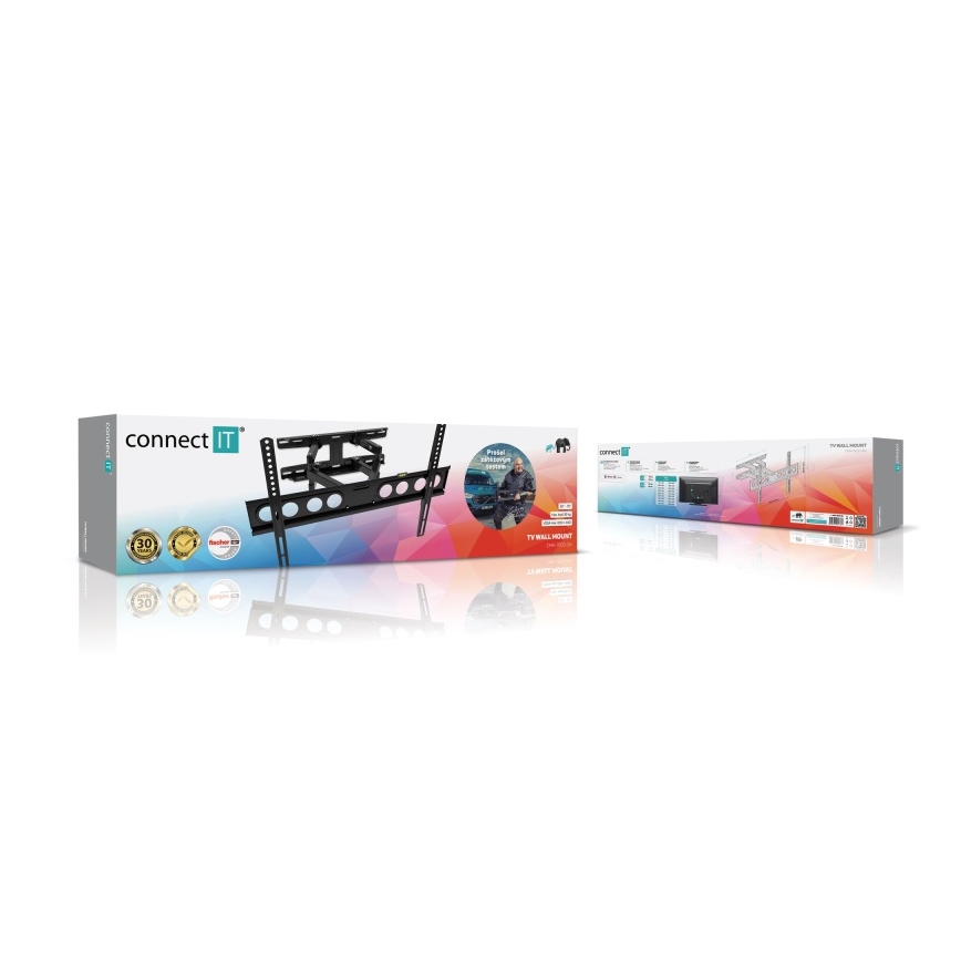 CONNECT IT CMH-7600-BK - Vägghållare för TV 32-70” svart