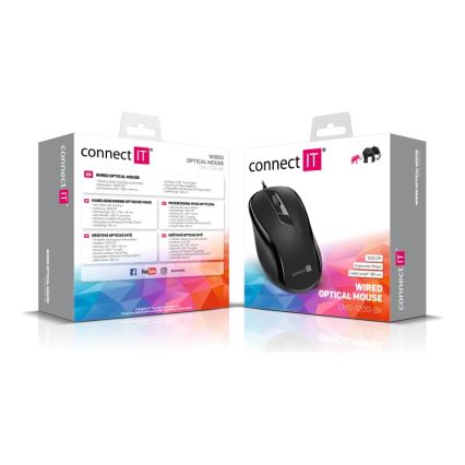 CONNECT IT CMO-1200-BK - Vägghängd toalett 1000 DPI svart