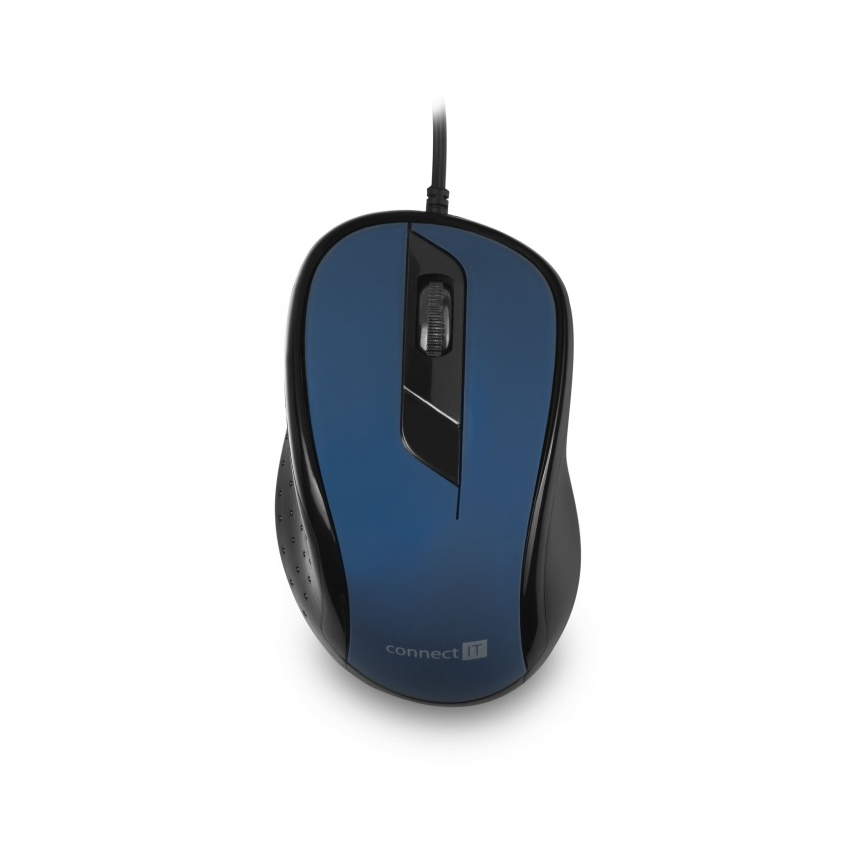 CONNECT IT CMO-1200-BL - Trådbunden mus 1000 DPI svart/blå