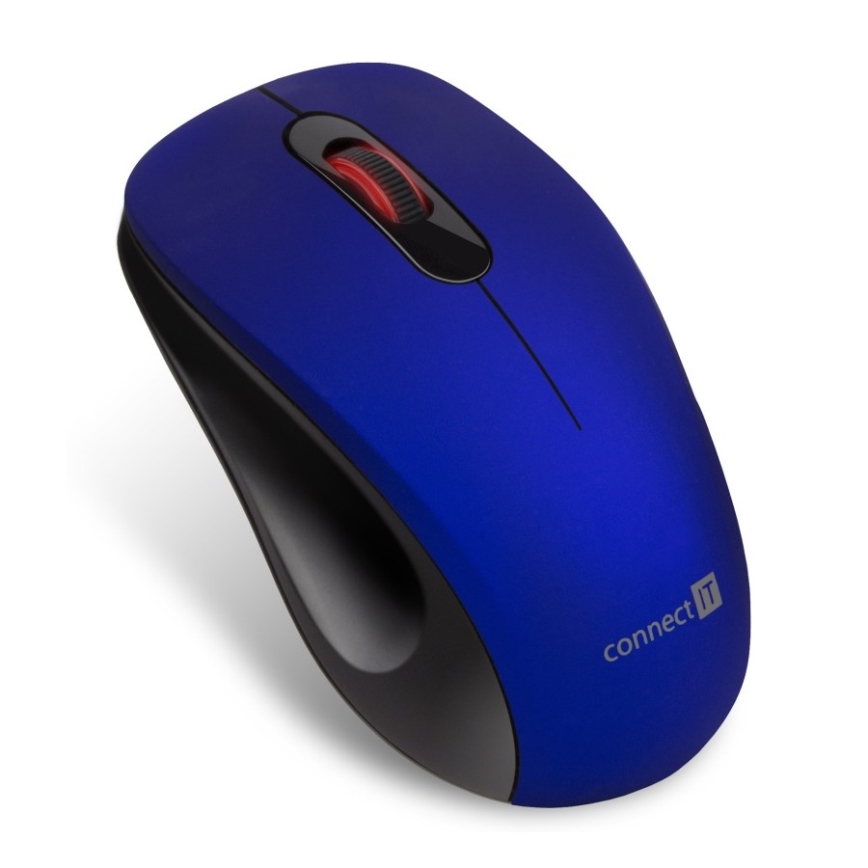 CONNECT IT CMO-2230-BL - Trådlös tyst mus MUTE 1200 DPI 1xAA svart/blå