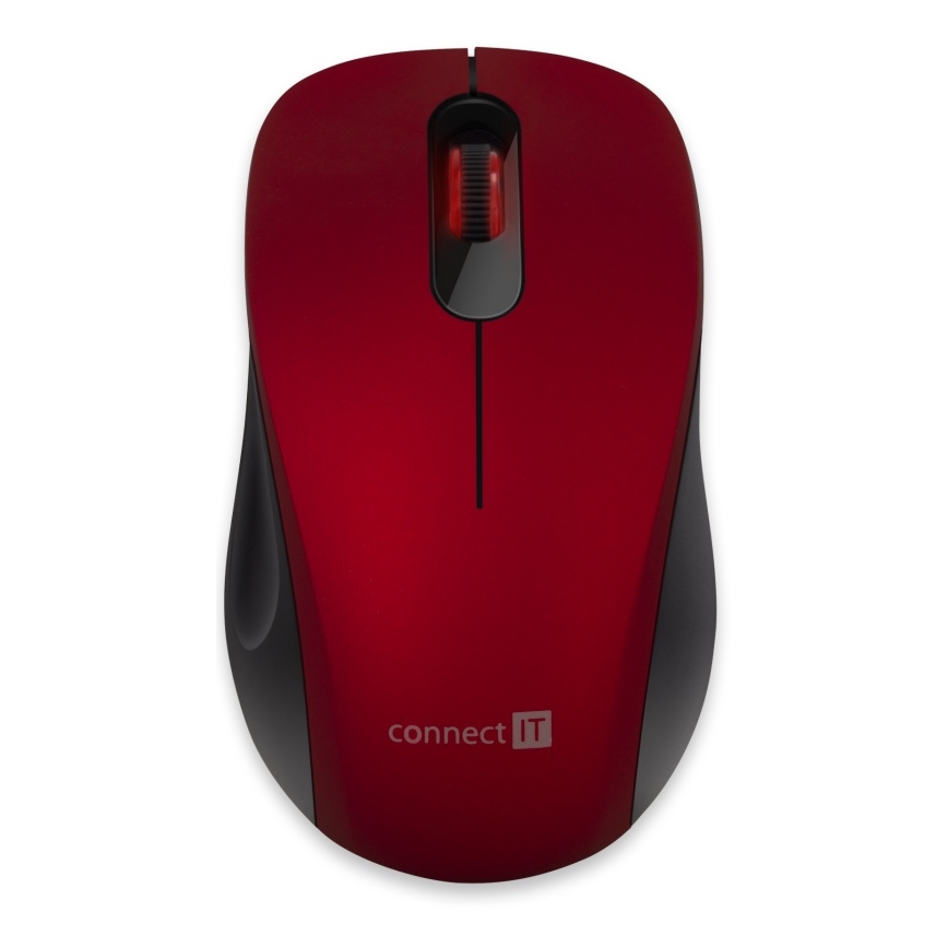 CONNECT IT CMO-2230-RD - Trådlös tyst mus MUTE 1200 DPI 1xAA svart/röd