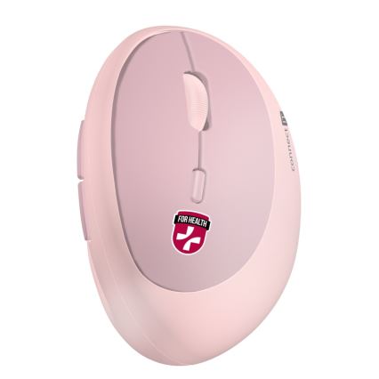 CONNECT IT CMO-2600-PK - Ergonomisk trådlös mus 800/1200/1600 DPI 1xAA rosa