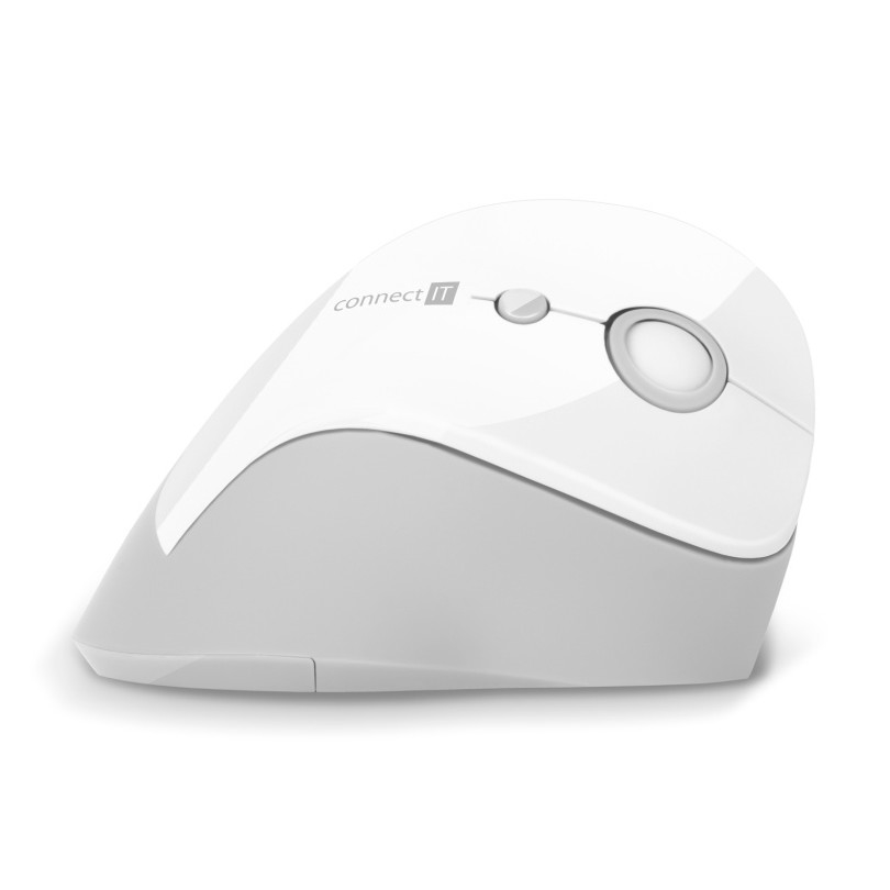 CONNECT IT CMO-2700-WH - Ergonomisk trådlös mus 800/1200/1600 DPI 1xAA vit