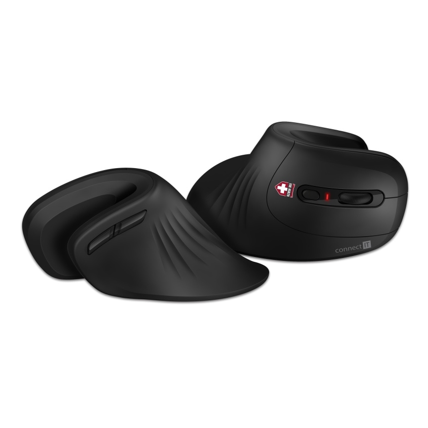 CONNECT IT CMO-2900-BK - Ergonomisk trådlös mus 800/1200/1600 DPI 1xAA svart