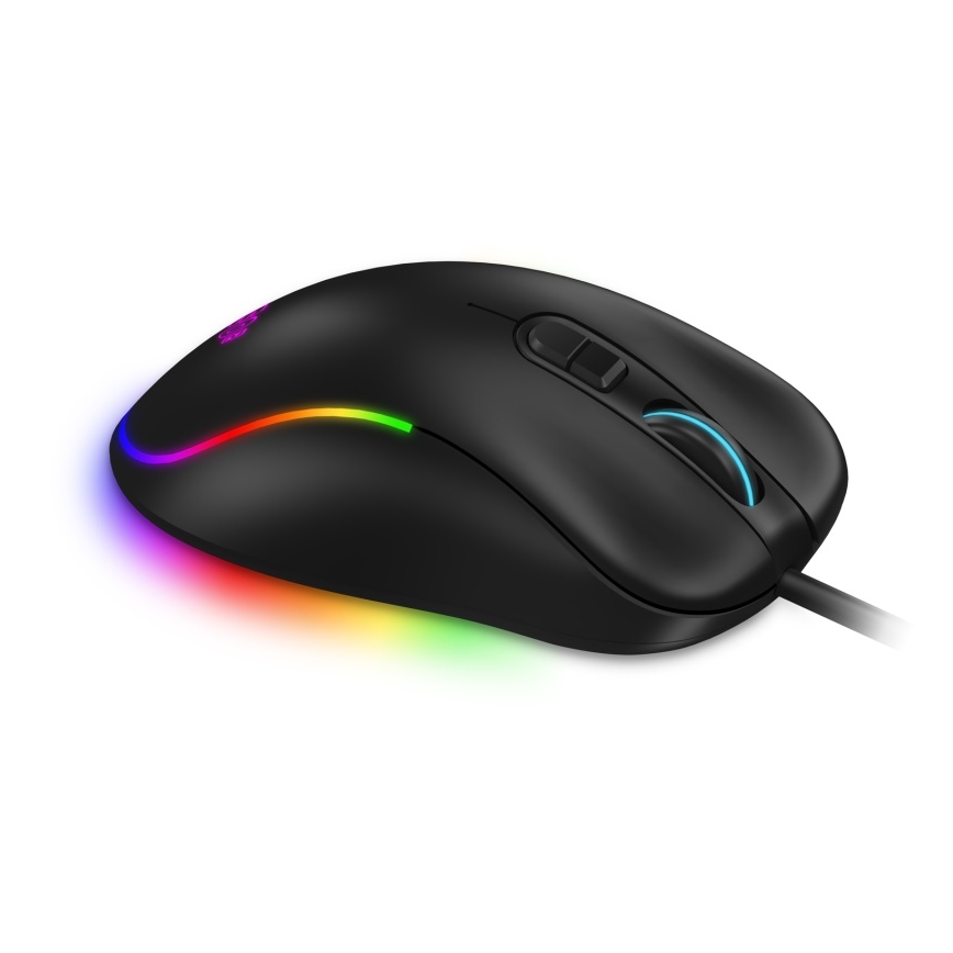 CONNECT IT CMO-3589-BK - LED RGB gaming mus med sladd 200-7200 DPI svart
