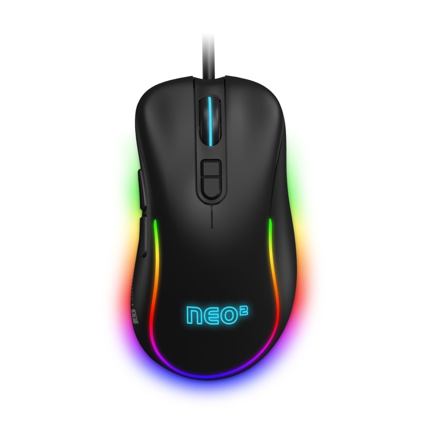 CONNECT IT CMO-3589-BK - LED RGB gaming mus med sladd 200-7200 DPI svart