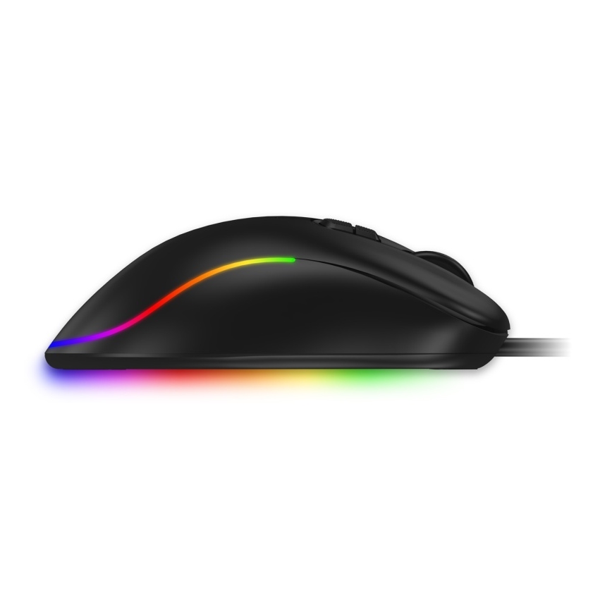 CONNECT IT CMO-3589-BK - LED RGB gaming mus med sladd 200-7200 DPI svart