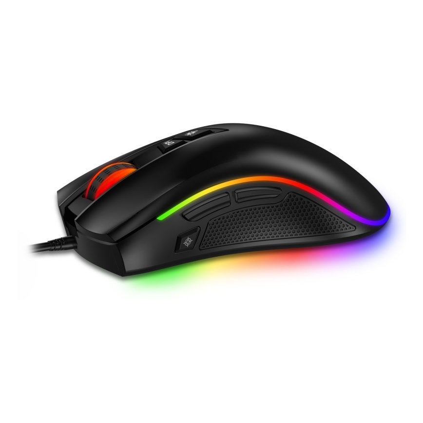 CONNECT IT CMO-3591-BK - LED RGB gaming mus med sladd 500-7200 DPI svart