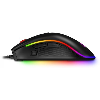 CONNECT IT CMO-3591-BK - LED RGB gaming mus med sladd 500-7200 DPI svart