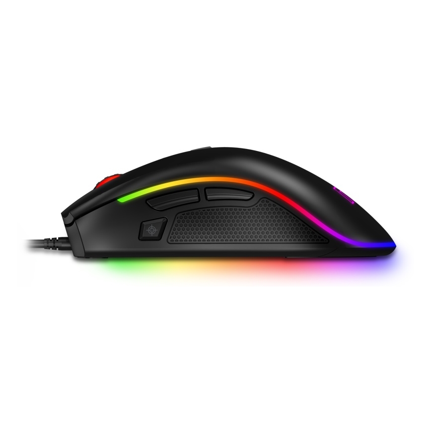 CONNECT IT CMO-3591-BK - LED RGB gaming mus med sladd 500-7200 DPI svart