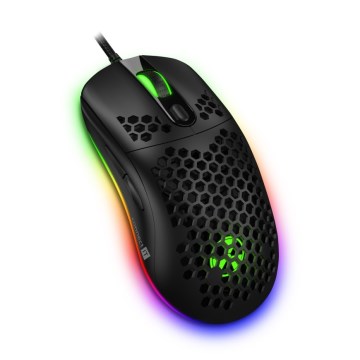 CONNECT IT CMO-5511-BK - LED RGB gaming mus med sladd 200-12800 DPI svart