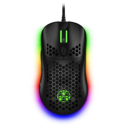 CONNECT IT CMO-5511-BK - LED RGB gaming mus med sladd 200-12800 DPI svart