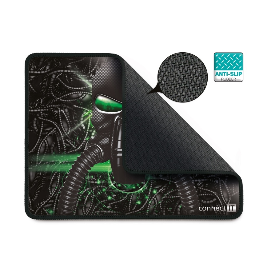 CONNECT IT CMP-1100-SM - Musmatta 32x24,5 cm svart/grön