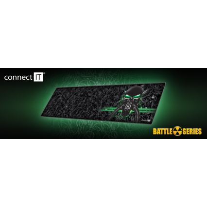CONNECT IT CMP-1110-LG - Tangentbordsmatta och mus 88,6x24,5 cm svart/grön