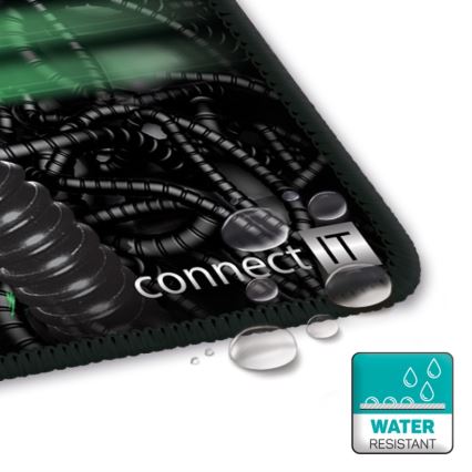 CONNECT IT CMP-1110-LG - Tangentbordsmatta och mus 88,6x24,5 cm svart/grön