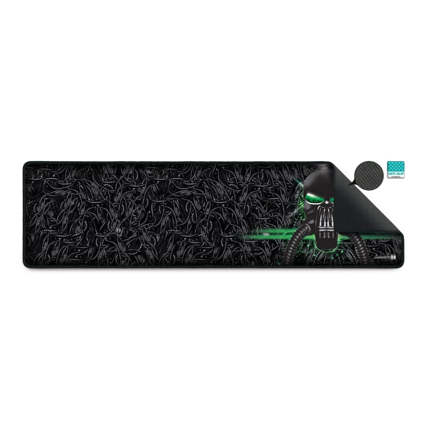 CONNECT IT CMP-1110-LG - Tangentbordsmatta och mus 88,6x24,5 cm svart/grön