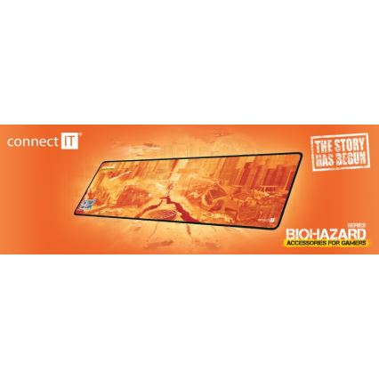 CONNECT IT CMP-1140-LG - Tangentbordsmatta och mus 88,6x24,5 cm orange