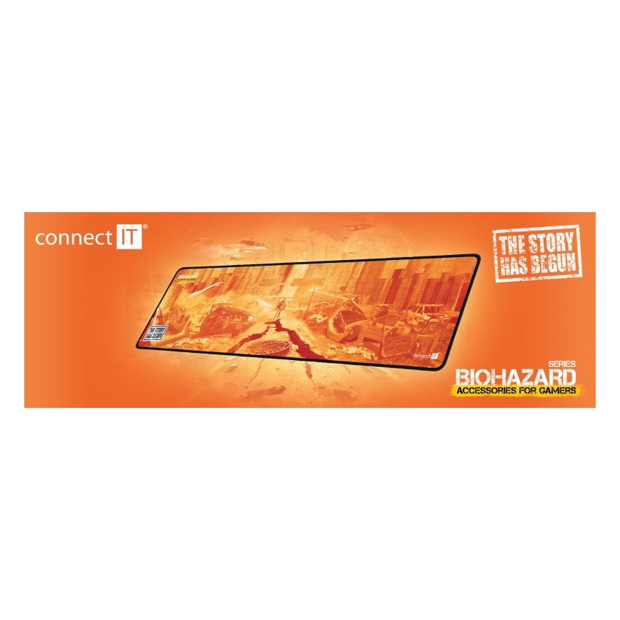 CONNECT IT CMP-1140-LG - Tangentbordsmatta och mus 88,6x24,5 cm orange