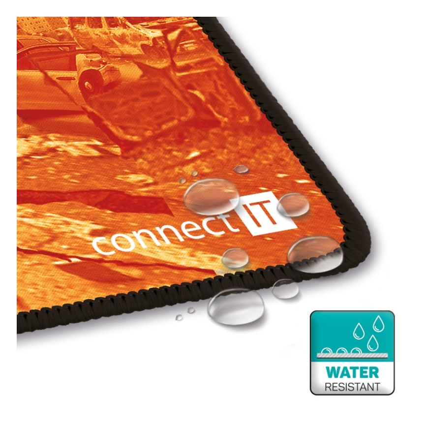 CONNECT IT CMP-1140-LG - Tangentbordsmatta och mus 88,6x24,5 cm orange
