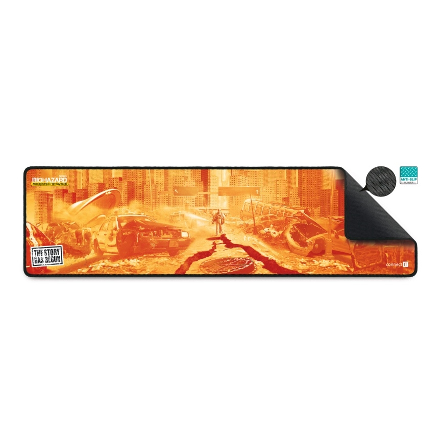 CONNECT IT CMP-1140-LG - Tangentbordsmatta och mus 88,6x24,5 cm orange