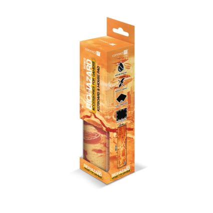 CONNECT IT CMP-1140-LG - Tangentbordsmatta och mus 88,6x24,5 cm orange
