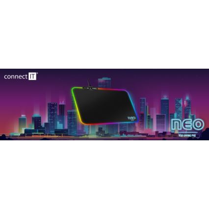 CONNECT IT CMP-3100-SM - LED RGB Gaming musmatta 32x24,5 cm svart