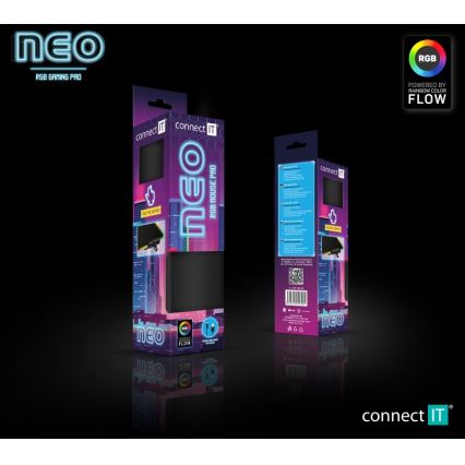 CONNECT IT CMP-3100-SM - LED RGB Gaming musmatta 32x24,5 cm svart