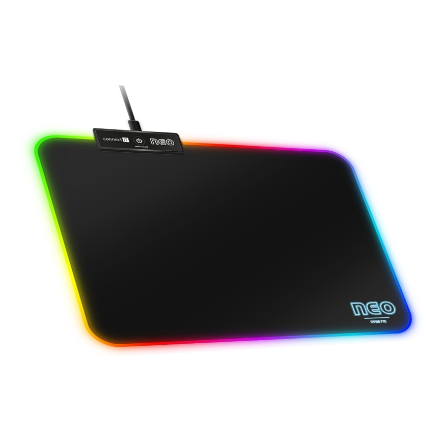 CONNECT IT CMP-3100-SM - LED RGB Spelmusmatta 32x24,5 cm svart