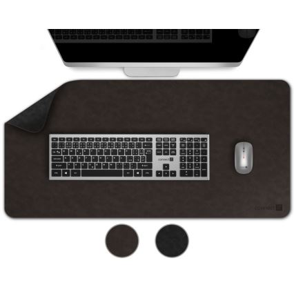 CONNECT IT CMP-4030-LG - Dubbelsidig mus- och tangentbordsmatta 90x40 cm svart/brun