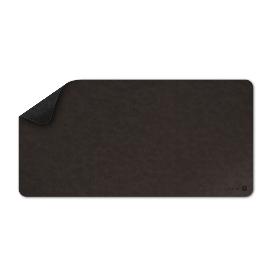 CONNECT IT CMP-4030-LG - Dubbelsidig mus- och tangentbordsmatta 90x40 cm svart/brun