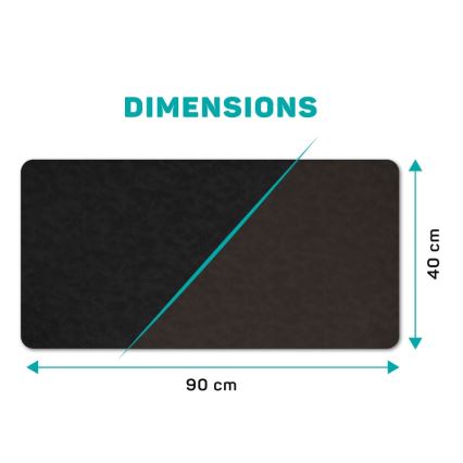 CONNECT IT CMP-4030-LG - Dubbelsidig mus- och tangentbordsmatta 90x40 cm svart/brun