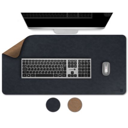CONNECT IT CMP-4040-LG - Dubbelsidigt underlägg för mus och tangentbord 90x40 cm blå/brun