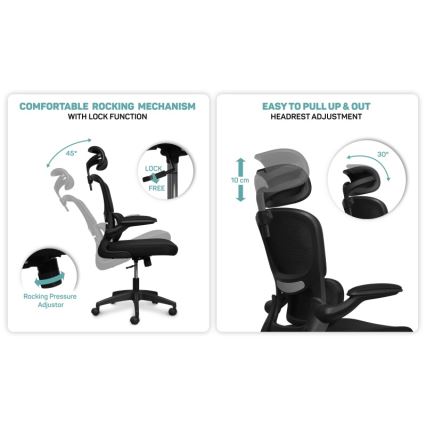 CONNECT IT COC-2500-BK - Kontorsstol ForHealth DeltaPro svart