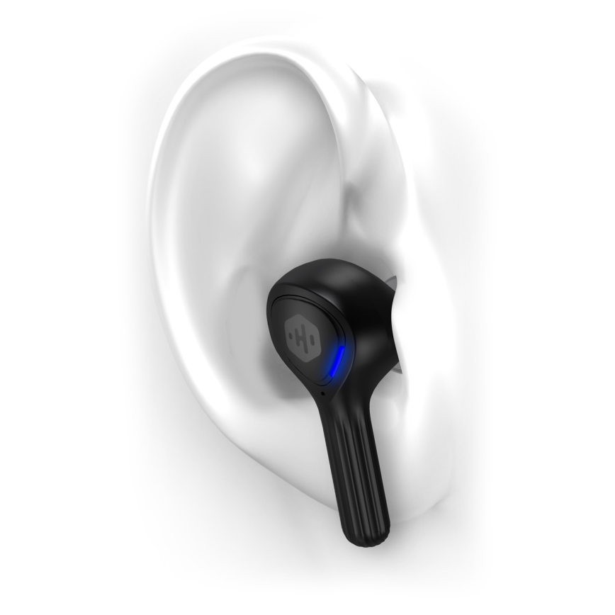 CONNECT IT HEP-5300-BK - Trådlös earphones Med en mikrofon 300 mAh svart